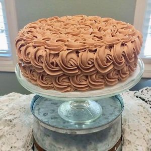 Chocolate Cake with Rosettes